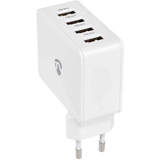 Nedis NETZLADEGERÄT 4X USB 24W / NEDIS WCHAU481AWT WS WCHAU481AWT
