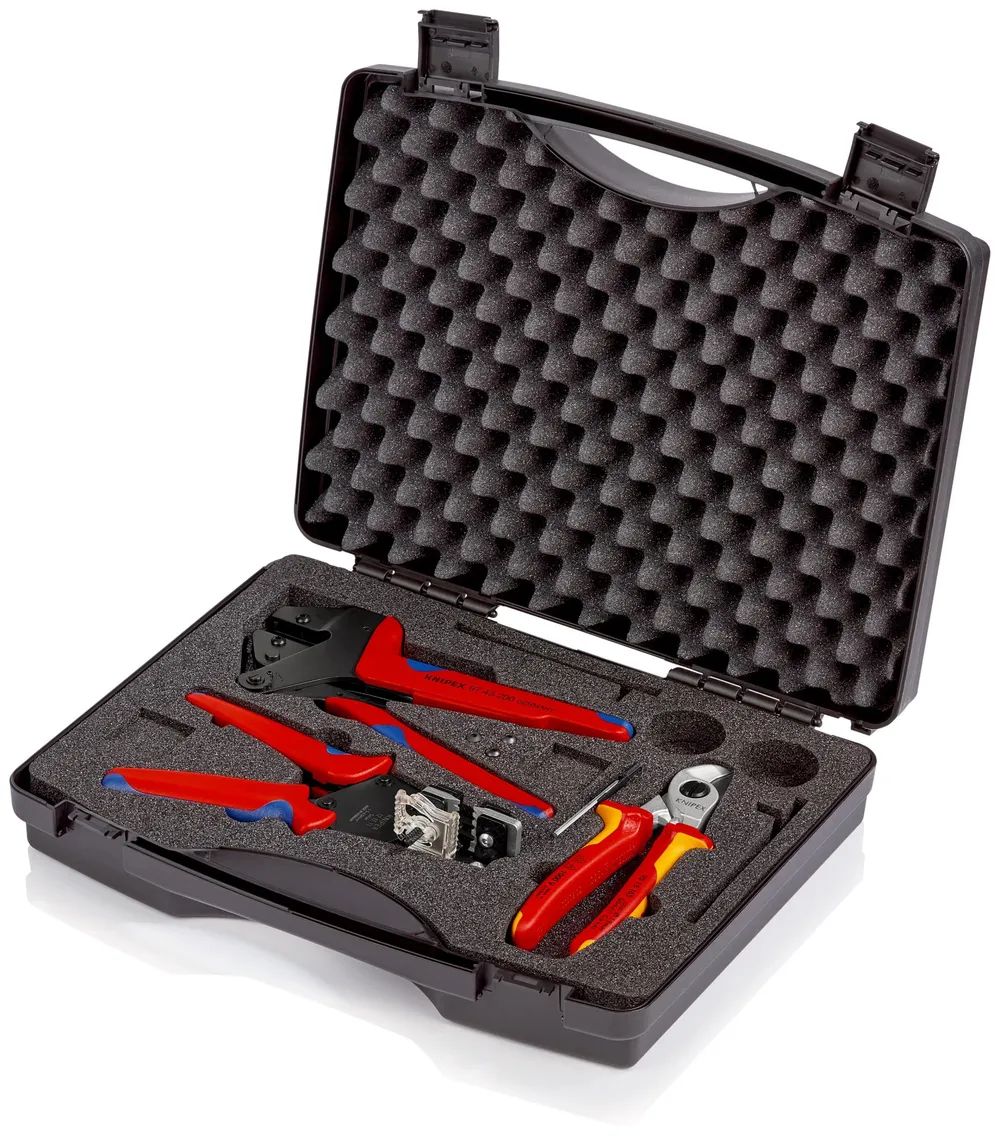 KNIPEX Werkzeugkoffer für Photovoltaik 1 x 12 12 11, 1 x 95 16 165, 1 x 97 43 200 A