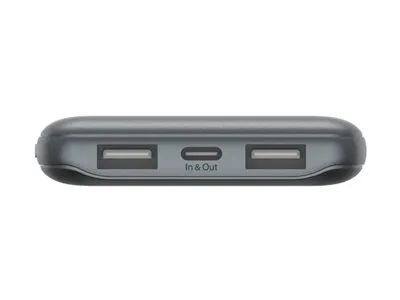 Belkin BoostCharge - Powerbank - 10000 mAh - 15 Watt - 3 A - 3 Ausgabeanschlussstellen (2 x USB, USB-C)
