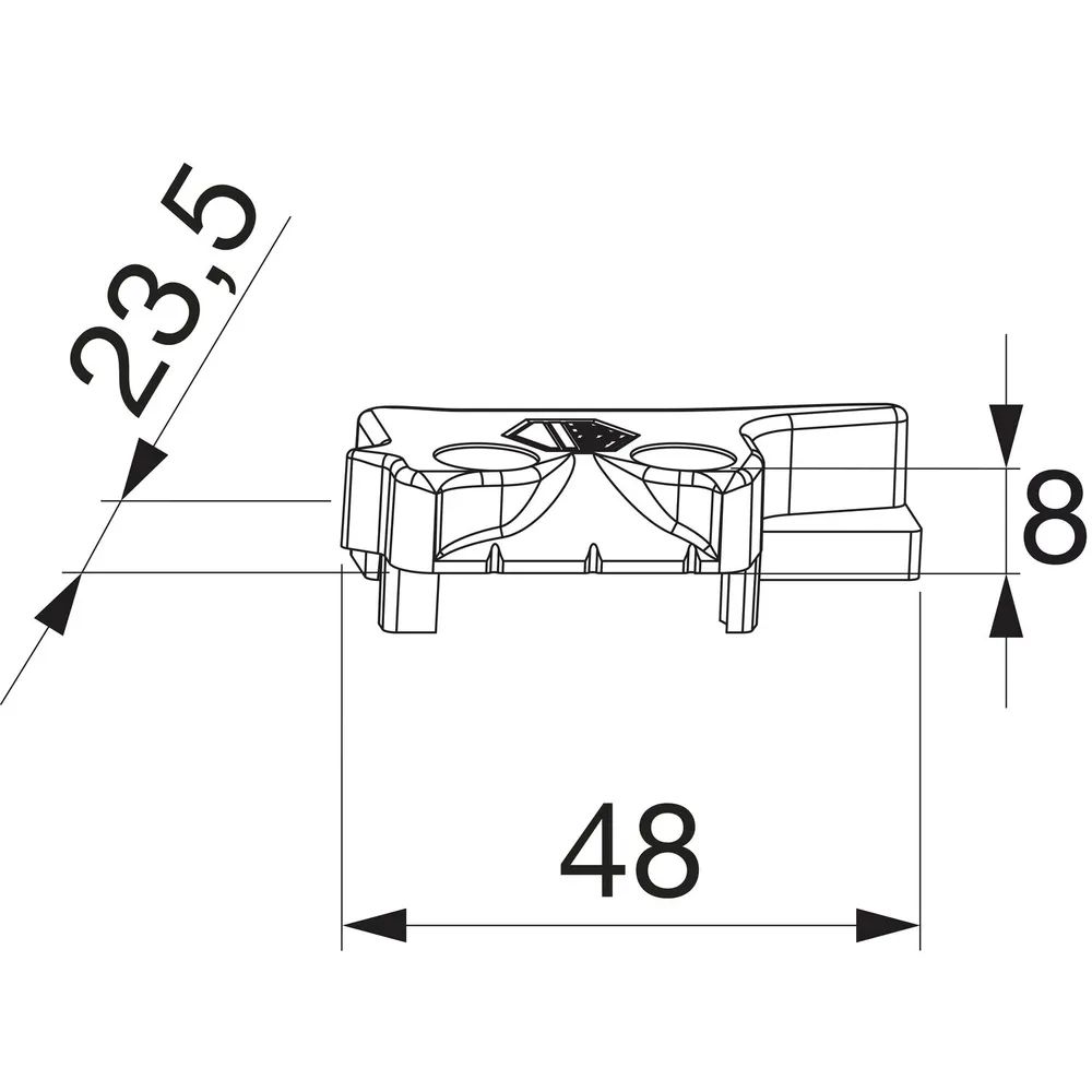 MACO MM Hebeteil PVC 12/20-13, KBE/KÖMMERLING/TROCAL, links, silber (359295)