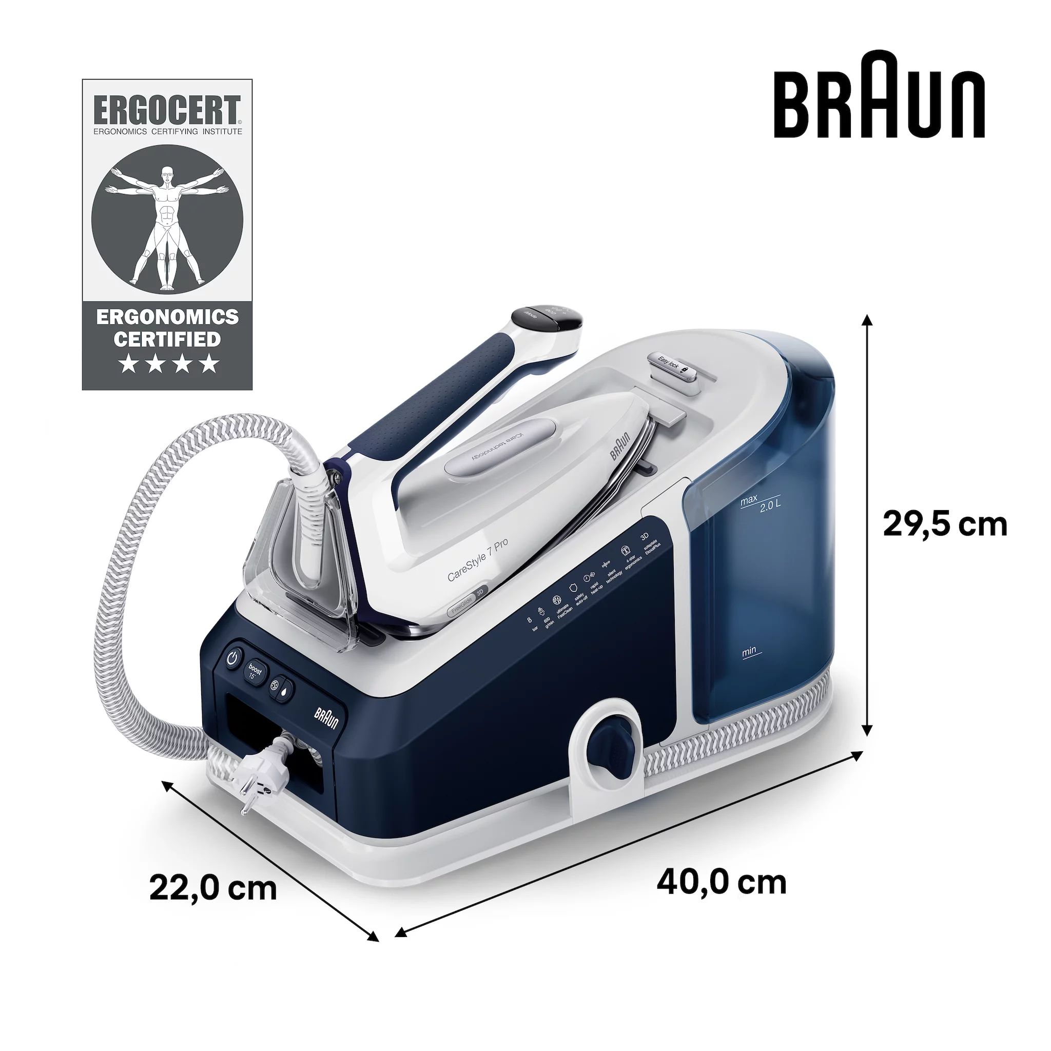 Braun Dampfbügelstation CareStyle 7 Pro IS 7282 BL