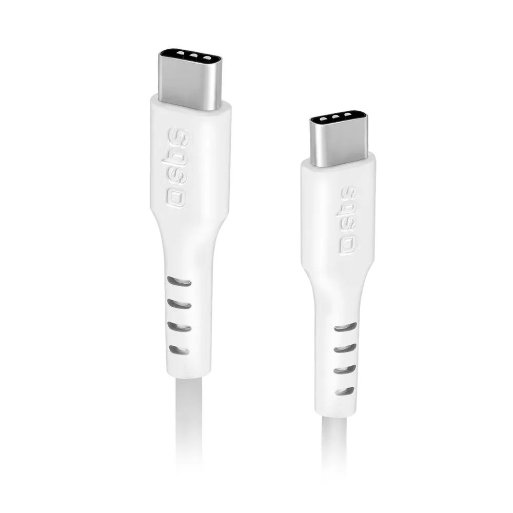 SBS Daten- u. Ladekabel, USB-C  USB-C, 1,5m weiss