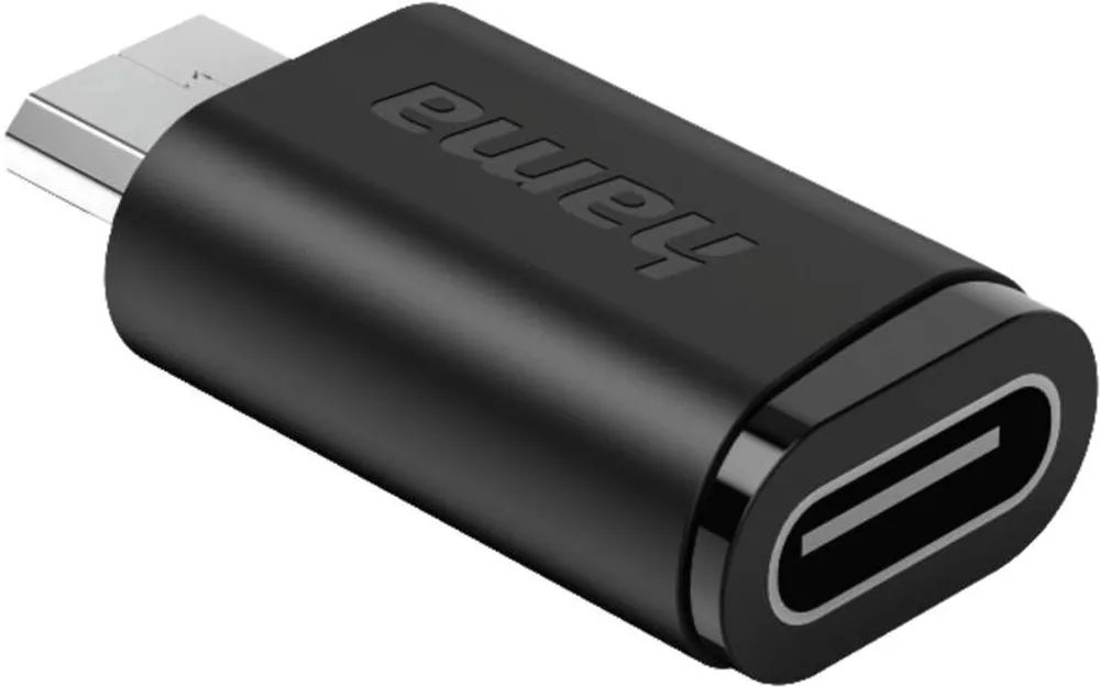 Hama Adapter, USB-C-Buchse - Micro-USB-Stecker, 3 Stück, Schwarz