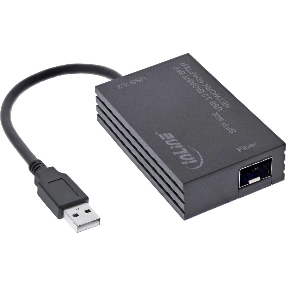 InLine USB-A zu SFP Gigabit Fiber Netzwerkadapter (10/100/1000 Mb/s)