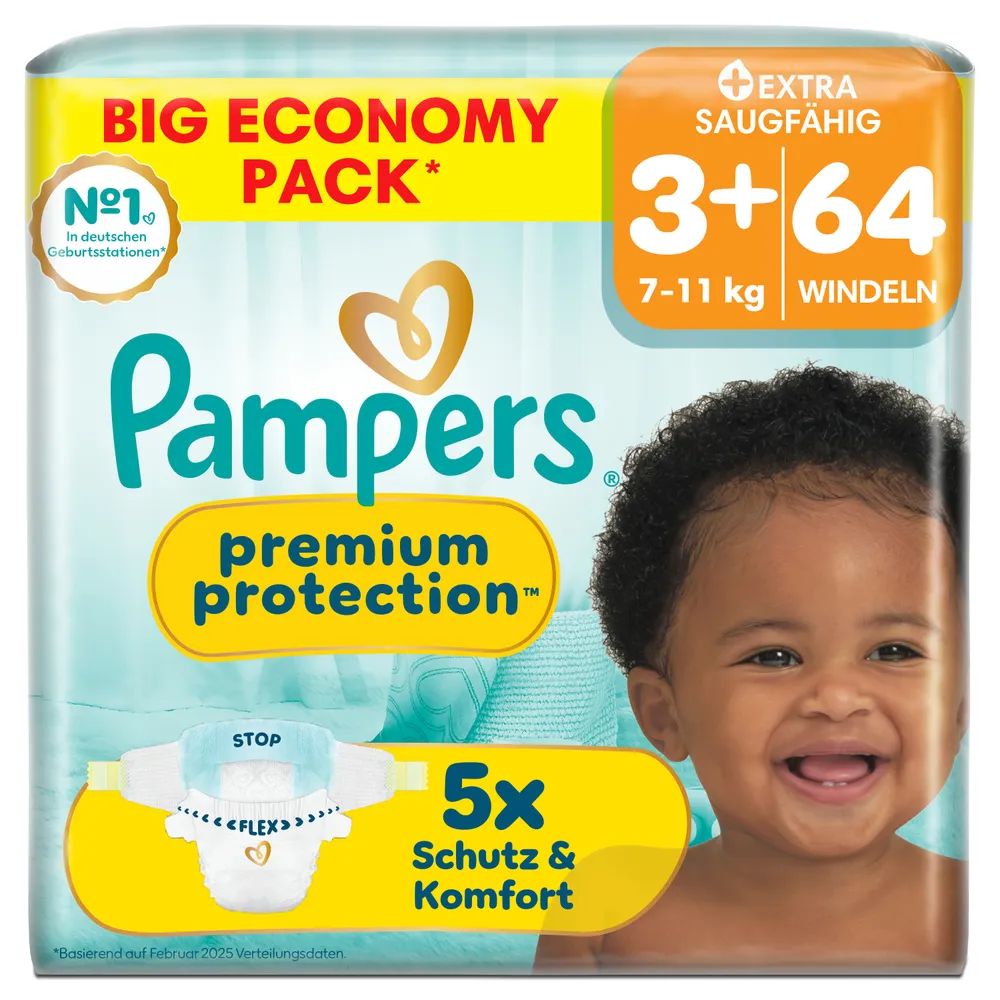 Pampers Premium Protection Gr.3+ Midi Plus 7-11kg Big 