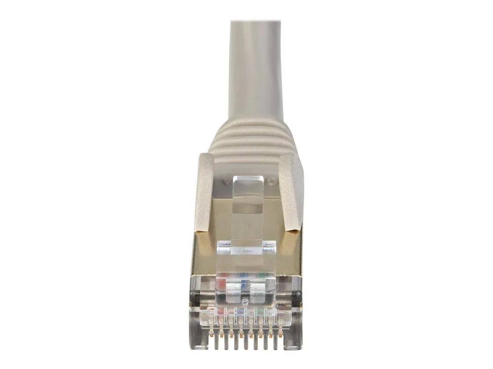 StarTech.com 10m CAT6A Ethernet Cable, 10 Gigabit Shielded Snagless RJ45 100W PoE Patch Cord, CAT 6A 10GbE STP Network Cable w/Strain Relief, Grey, Fluke Tested/UL Certified Wiring/TIA - Category 6A - 26AWG (6ASPAT10MGR)