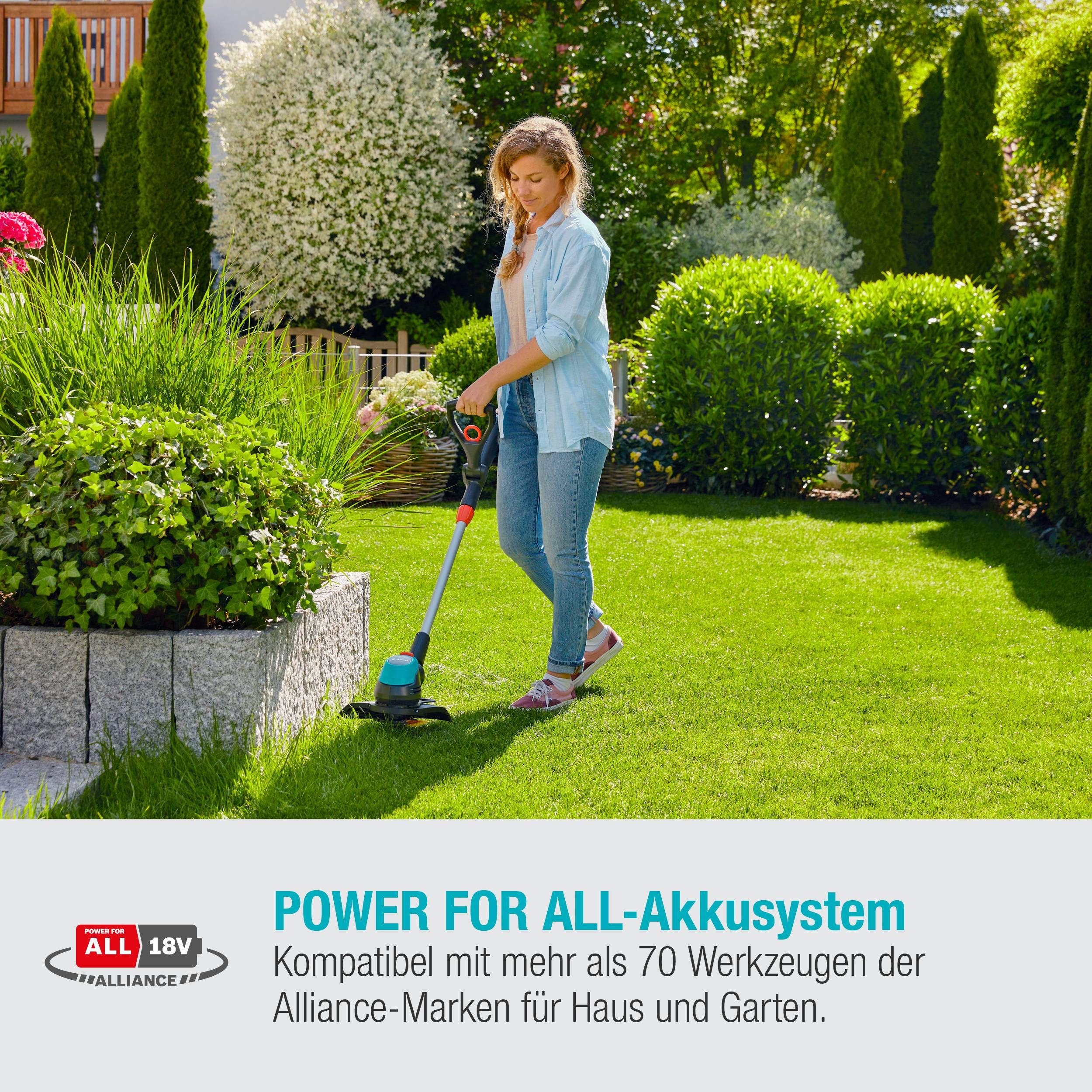 Gardena Akku-Trimmer EasyCut 23/18V P4A Ready-To-Use Set