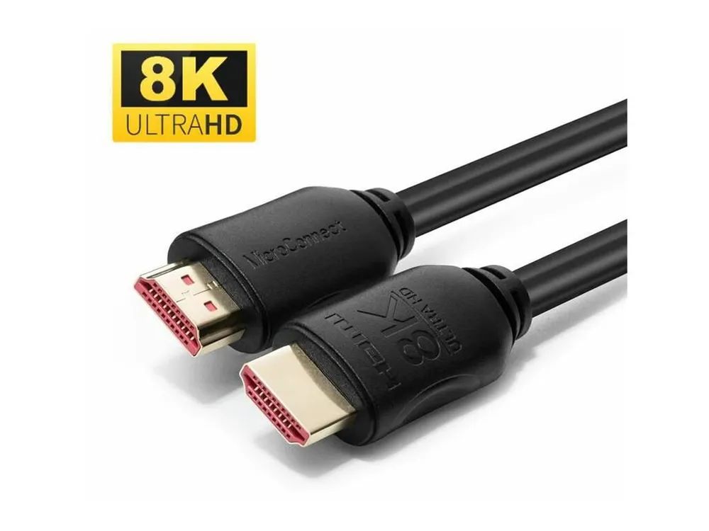 MicroConnect Ultra High Speed - HDMI-Kabel mit Ethernet - HDMI männlich zu HDMI männlich - 50 cm - Schwarz - Dolby TrueHD-Unterstützung, unterstützt 8K 60 Hz (7680 x 4320)