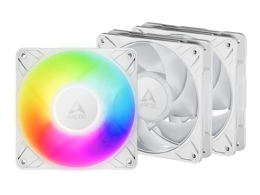 Arctic P12 Pro A-RGB - Gehäuselüfter - mit Kabelsplitter - 120 mm - weiß (Packung mit 3)