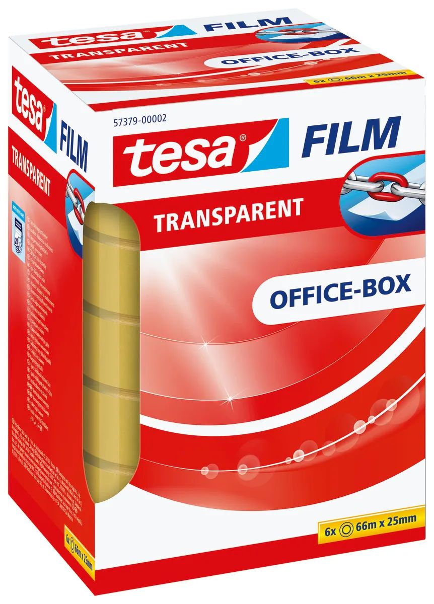Tesa 57379 - 66 m - Transparent - 25 mm - 6 Stück(e)