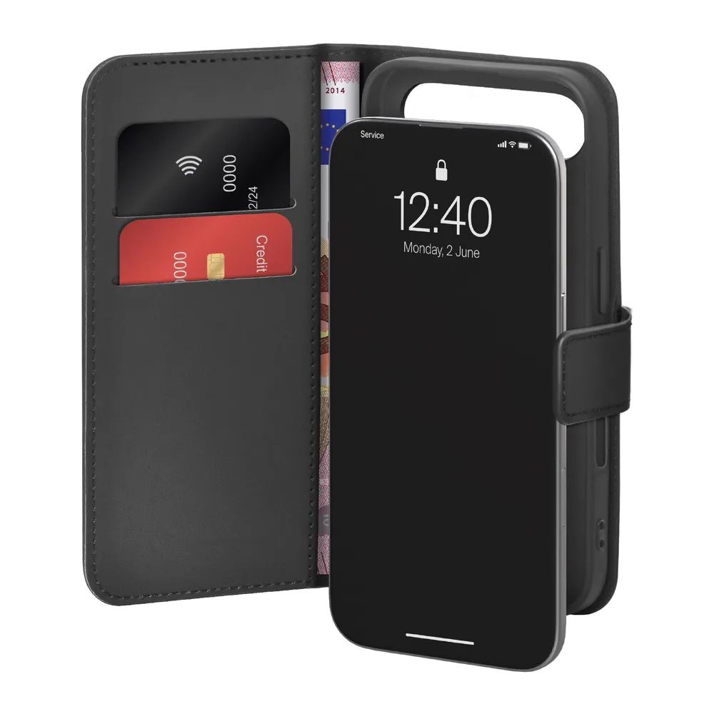 PURO WALLET STAND Bookcase für iPhone 17 AIR, schwarz