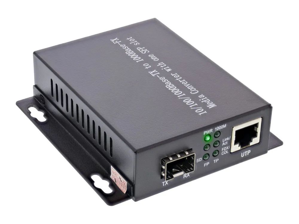 InLine Netzwerk Media Konverter 10/100/1000Mb/s TP zu SFP LWL - MM - 550m