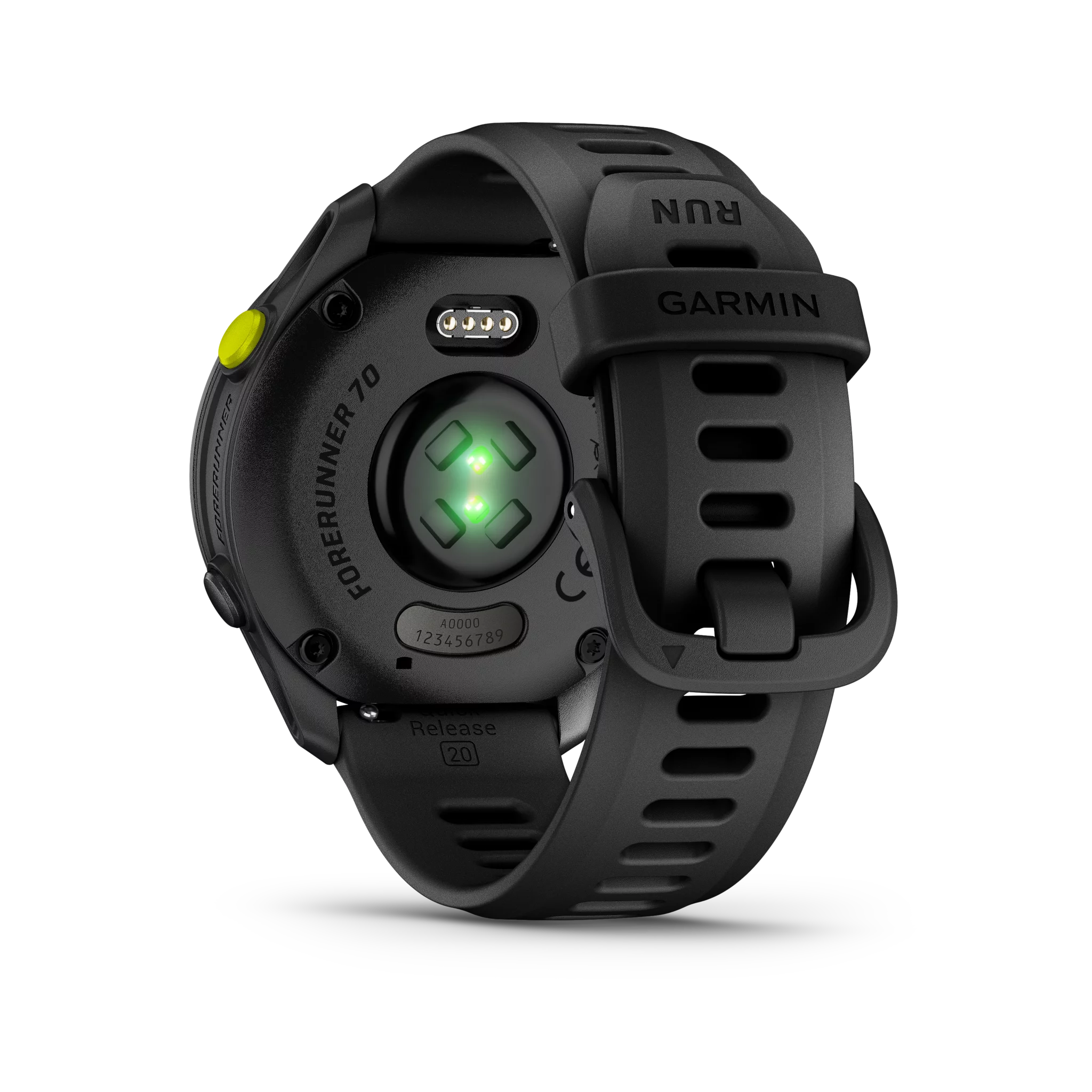 Garmin Forerunner 70 Schwarz mit Schnellwechsel-Silikon-Armband