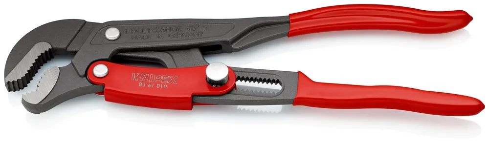 KNIPEX Rohrzange S-Maul mit Schnelleinstellung mit Kunststoff überzogen grau pulverbeschichtet 330 mm