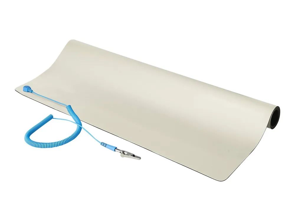 StarTech.com 23x47in Anti Static Mat, ESD Mat for Electronics Repair, Anti Static Desk Mat w/Detachable Grounding Wire, ANSI/ESD S 4.1 Compliant, Flexible Thermoplastic Work Mat/Pad - Suitable for Tables (LG-ANTI-STATIC-MAT)