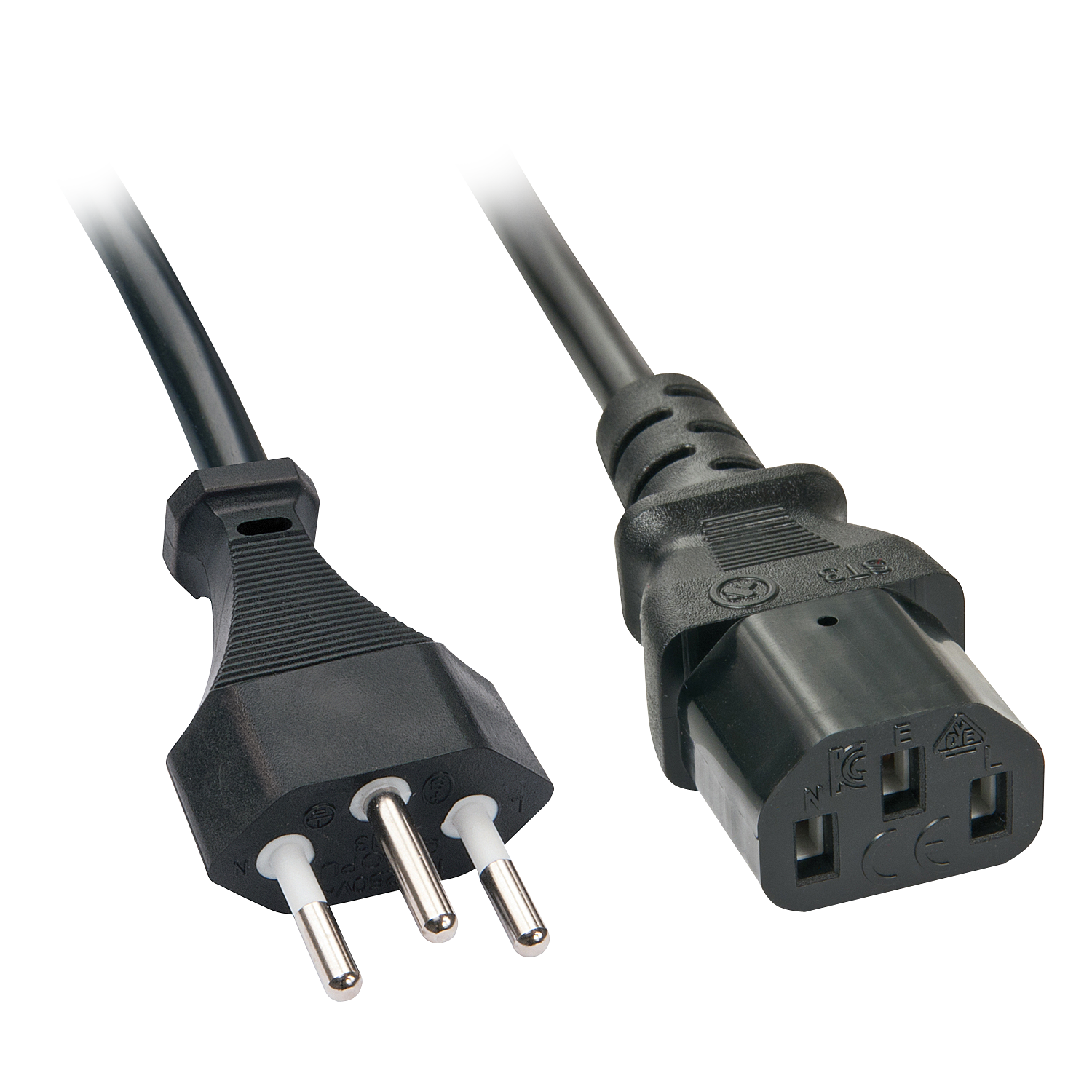 Lindy Stromkabel - Schweiz, 3-polig (M) zu power IEC 60320 C13
