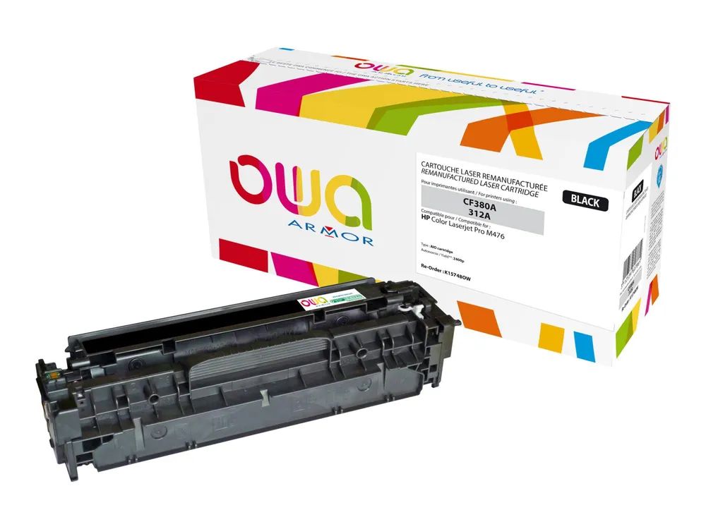 Armor OWA - Schwarz - kompatibel - wiederaufbereitet - Tonerpatrone (Alternative zu: HP 312A, HP CF380A)