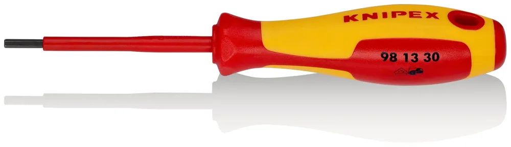 KNIPEX Schraubendreher für Innensechskantschrauben isoliert mit Mehrkomponenten-Hüllen, VDE-geprüft brüniert 182 mm