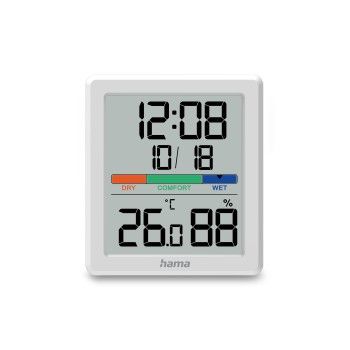 Hama Thermometer und Hygrometer "Paros", digital, für innen, Weiß
