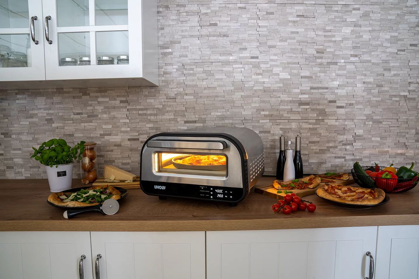 Unold 68816 Pizzaofen Luigi, Edelstahl