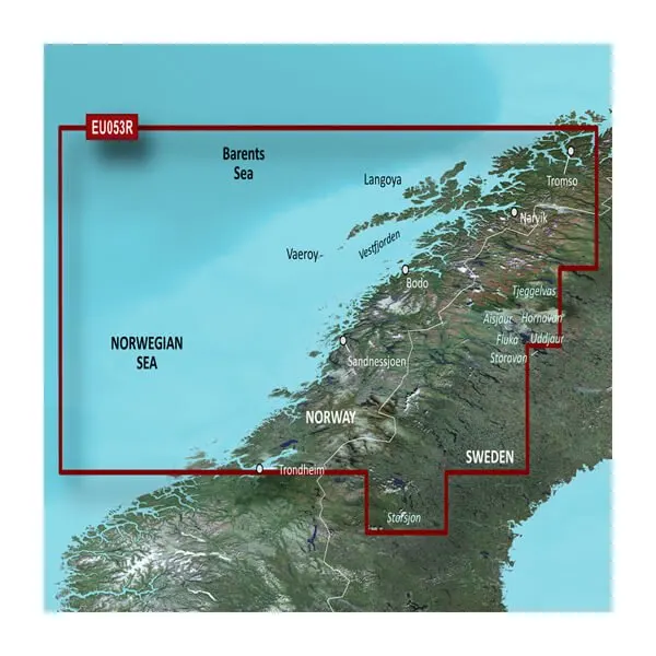 Garmin BlueChart g3 HXEU053R, Trondheim-Tromsø
