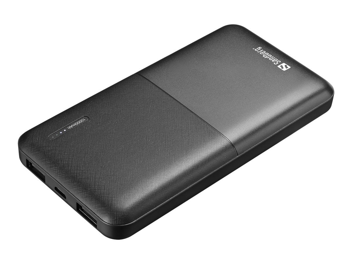 SANDBERG SAVER - Powerbank - 10000 mAh - 2.4 A - 2 Ausgabeanschlussstellen (USB)
