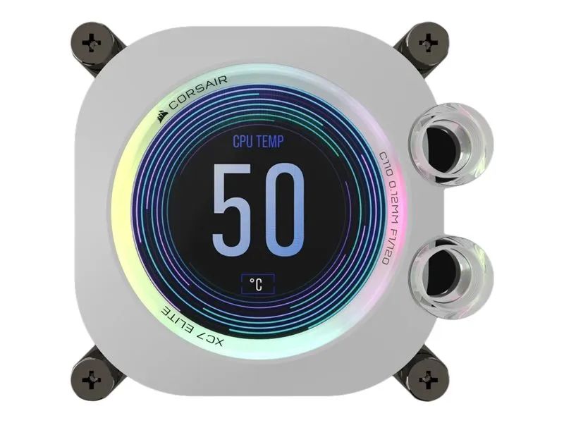 Corsair iCUE XC7 RGB ELITE LCD - Flüssigkühlsystem für CPU im Waterblock-Design - (für: AM4, LGA1700, AM5)
