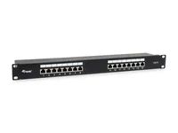 Equip Cat.6 Geschirmtes Patch Panel - Schwarz - 10/100/1000Base-T(X) - Gigabit Ethernet - 1000 Mbit/s - RJ-45 - Cat6 - Schwarz