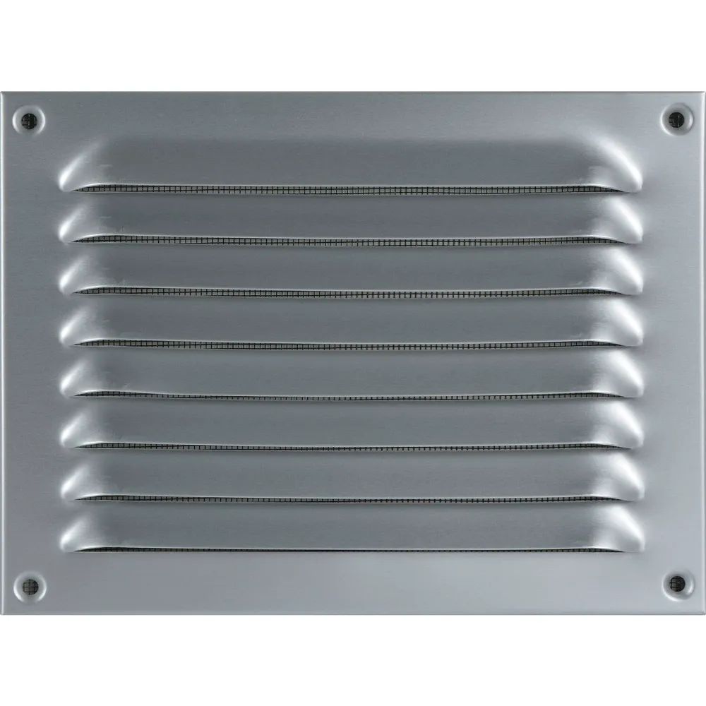 Upmann GmbH & Co.KG  UPMANN Wetterschutzgitter aufschraubbar eckig 230x170 mm Alu silber