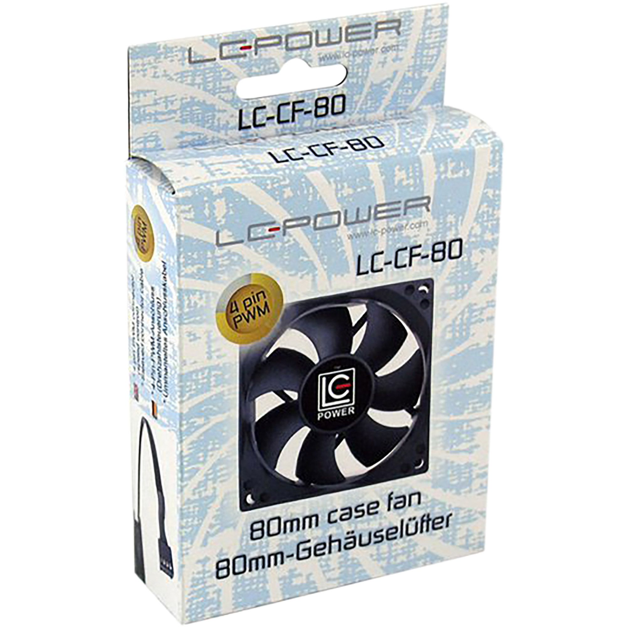 LC-Power Gehäuselüfter - 80 mm - Schwarz