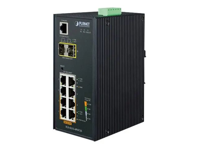 Planet IGS-4215-4P4T2S - Switch - managed - 4 x 10/100/1000 + 4 x 10/100/1000 (PoE)