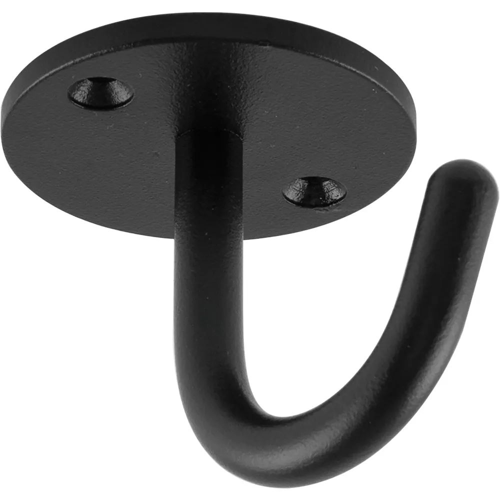 Simausrom Einfach-Haken Delta Höhe 59 mm, Breite 71 mm, Stahl schwarz Feinstruktur