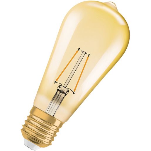 Ledvance LED LAMPE 22 2,5W 824 E27 GOLD / LEDVAN VINTAGE 1906 22 4099854091339
