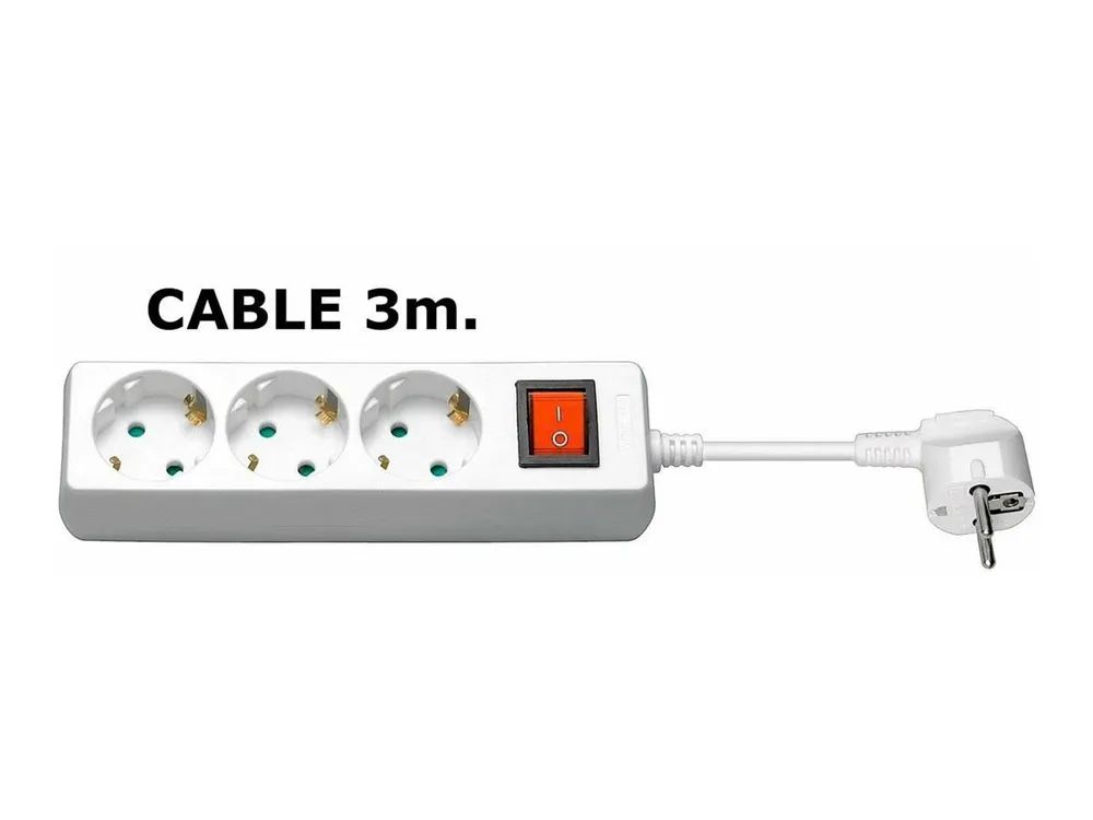 MicroConnect Steckdosenleiste - Eingabe, Eingang Stromversorgung - Ausgangsanschlüsse: 3 (3 x Stromversorgung)