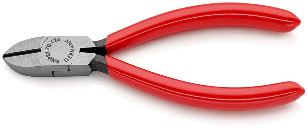 KNIPEX Seitenschneider mit Kunststoff überzogen schwarz atramentiert 125 mm