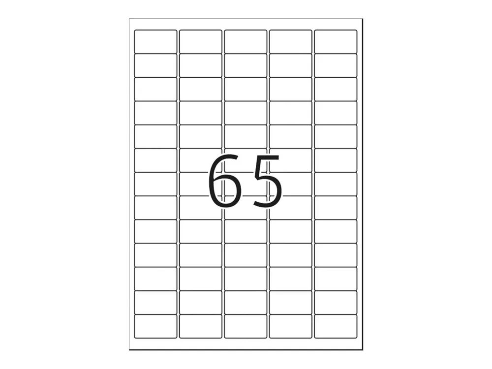 HERMA Premium - Papier - matt - permanent selbstklebend - High White - 38.1 x 21.2 mm 1625 Etikett(en) (25 Bogen x 65)