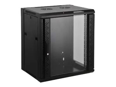 Intellinet Network Cabinet, Wall Mount (Basic), 9U, Usable Depth 340mm/Width 485mm, Grey, Flatpack, Max 50kg, Glass Door, 19", Parts for wall installation (eg screws and rawl plugs)