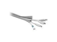 MicroConnect Kabelbinder mit Klettverschluss silber