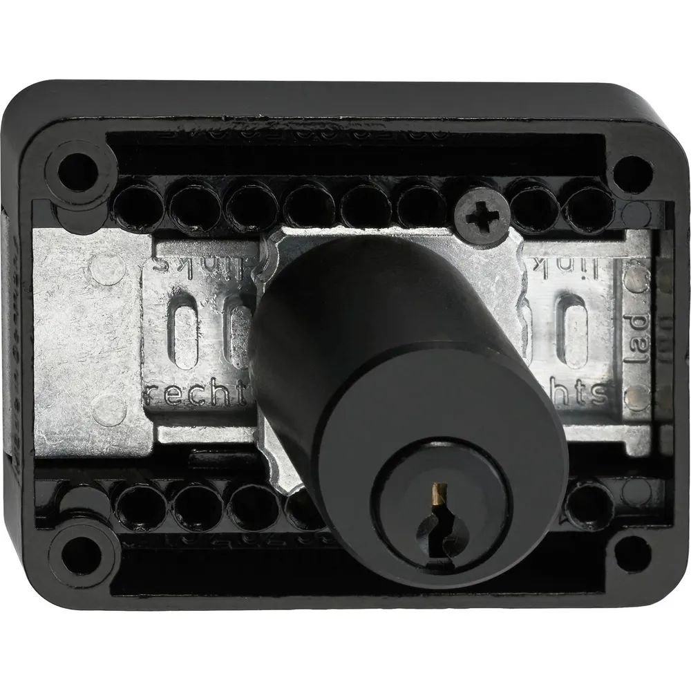 JUNIE 2828 Zylinder-Kastenschloss Sperre BN 0101, Zylinder Messing schwarz