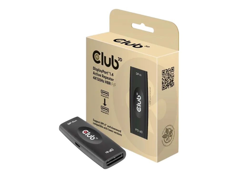 Club 3D CAC-1007 - Repeater - DisplayPort - 20-poliger DisplayPort / 20-poliger DisplayPort