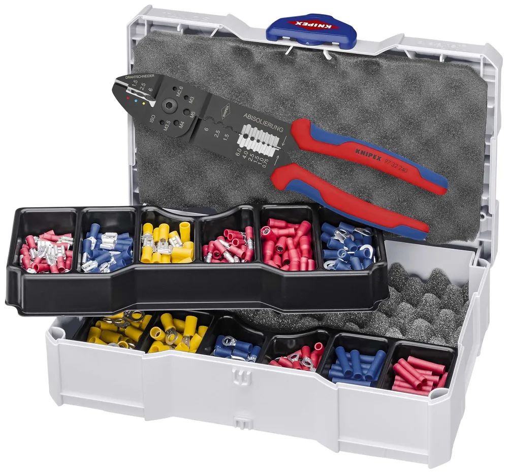 KNIPEX Crimp-Sortiment für Kabelverbinder 13-teilig 265 mm