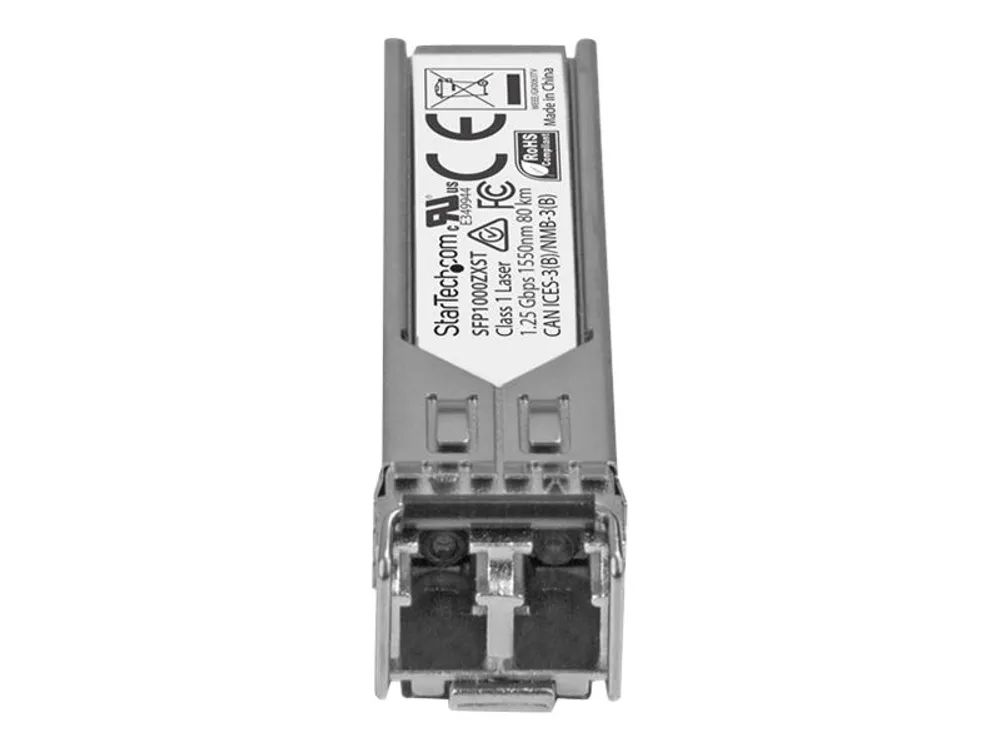 StarTech.com 1000BASE-ZX - Gigabit Transceiver - LC Fiber - MSA konform - 80 km - Gigabit SFP Modul - Single Mode SFP - 1550nm - SFP (Mini-GBIC)-
