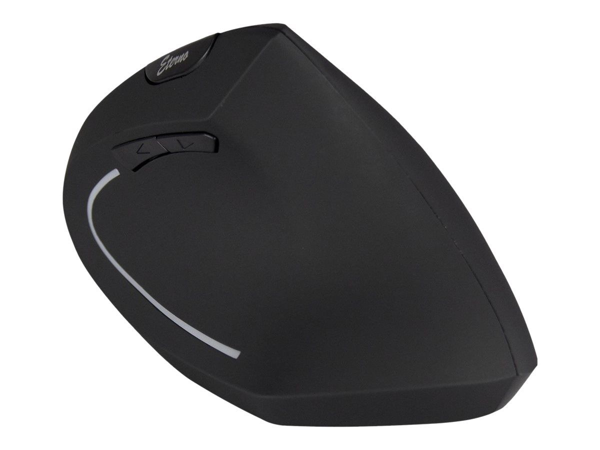 Inter-Tech Eterno KM-206R - Vertikale Maus - ergonomisch - Für Rechtshänder - 6 Tasten - kabellos - 2.4 GHz - kabelloser Empfänger (USB)