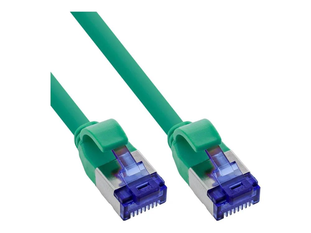 InLine Patchkabel Slim - Cat.6A - S/FTP - TPE (LSZH) flexibel - PoE - grün - 20m