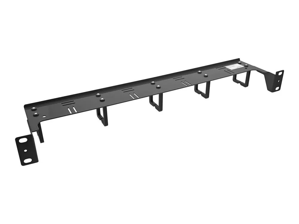 InLine 19" Kabelführungspanel - 1HE - 5 Kunststoffbügel - horizontal - schwarz