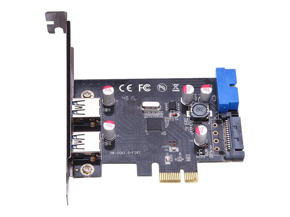 MicroConnect USB-Adapter - PCIe 2.0 - USB 3.0 x 2 + USB 3.0 (intern)