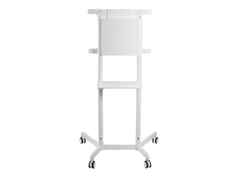 VivoLink Mobile stand - Wagen - Diebstahlschutz - für LCD-TV / gekrümmter LCD-TV - schwerer Stahl - weiß - Bildschirmgröße: 94-177.8 cm (37"-70")