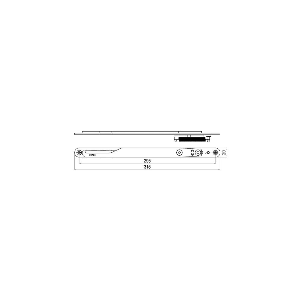 ABS Innovation GmbH  IMH-ABS Mitnehmerhaken GF UNI 20 V Gr.2, 315 x 20 mm,schwarz verzinkt,DIN rechts