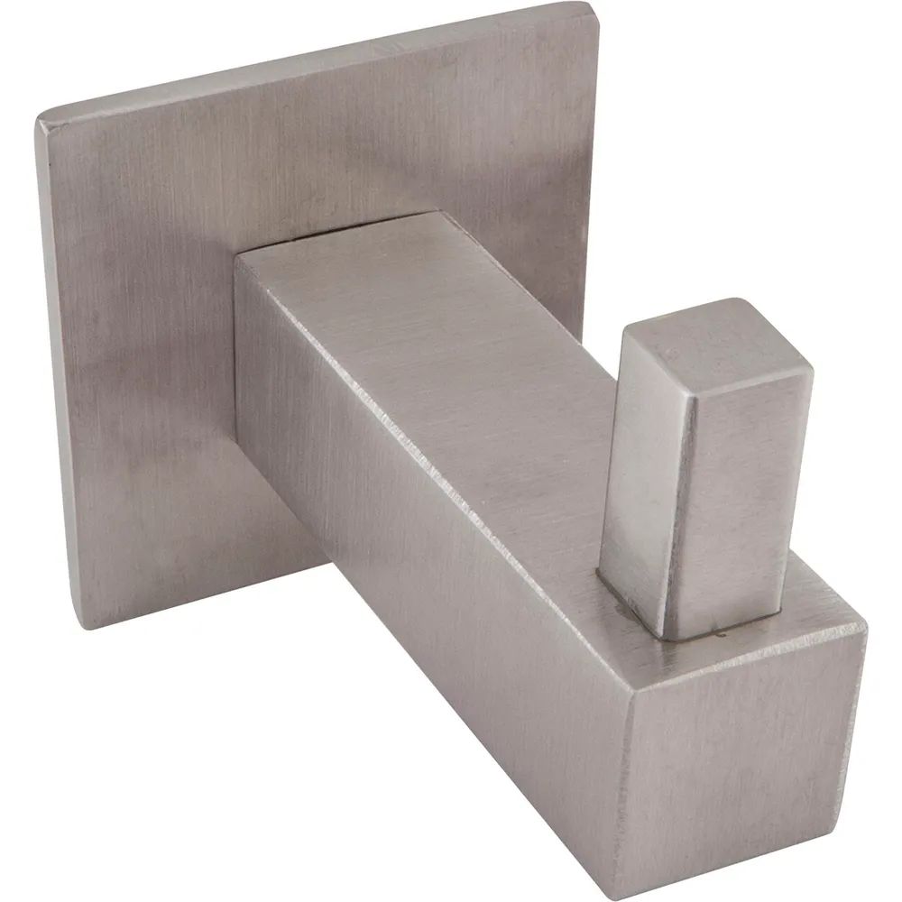 Technik Team Mantelhaken Tikal mit Platte 40 x 40 mm, T 55 mm, Edelstahl gebürstet
