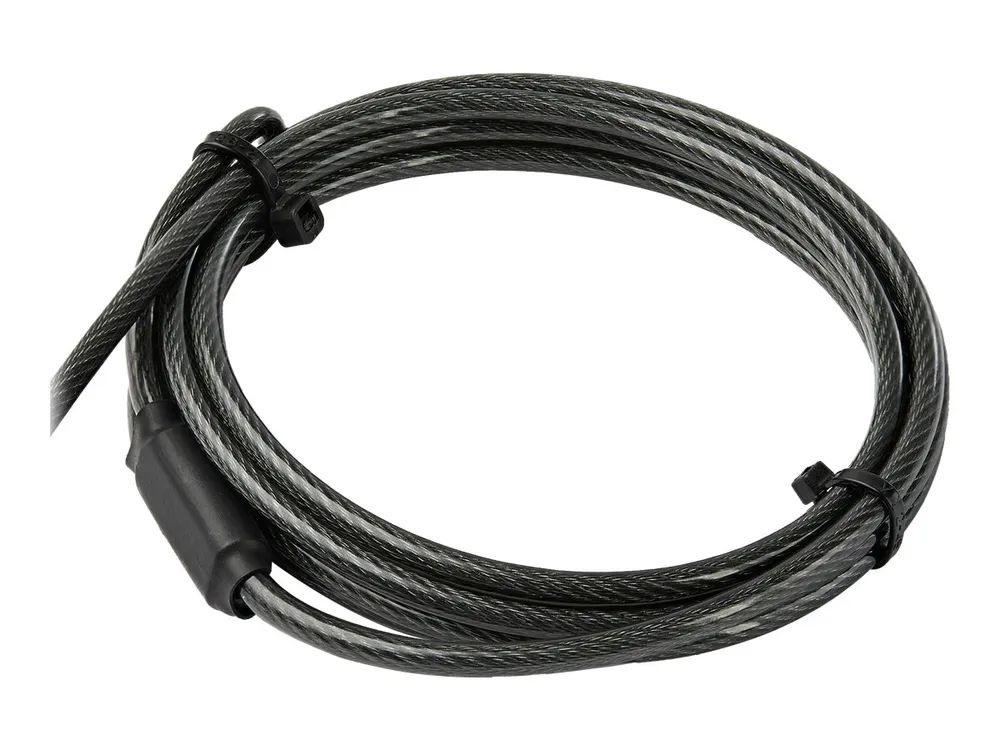StarTech.com Laptopschloss mit 2m Kabel (mit Schlüssel, für K-Slot, Nano, Wedge Slot, Stahlkabel, Push-to-Lock Taste, Kabelschloss)